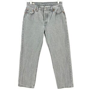 Levis Premium Men's Grey Denim Jeans  Sz 29x30 Tapered Leg Cotton Cherry on Tag